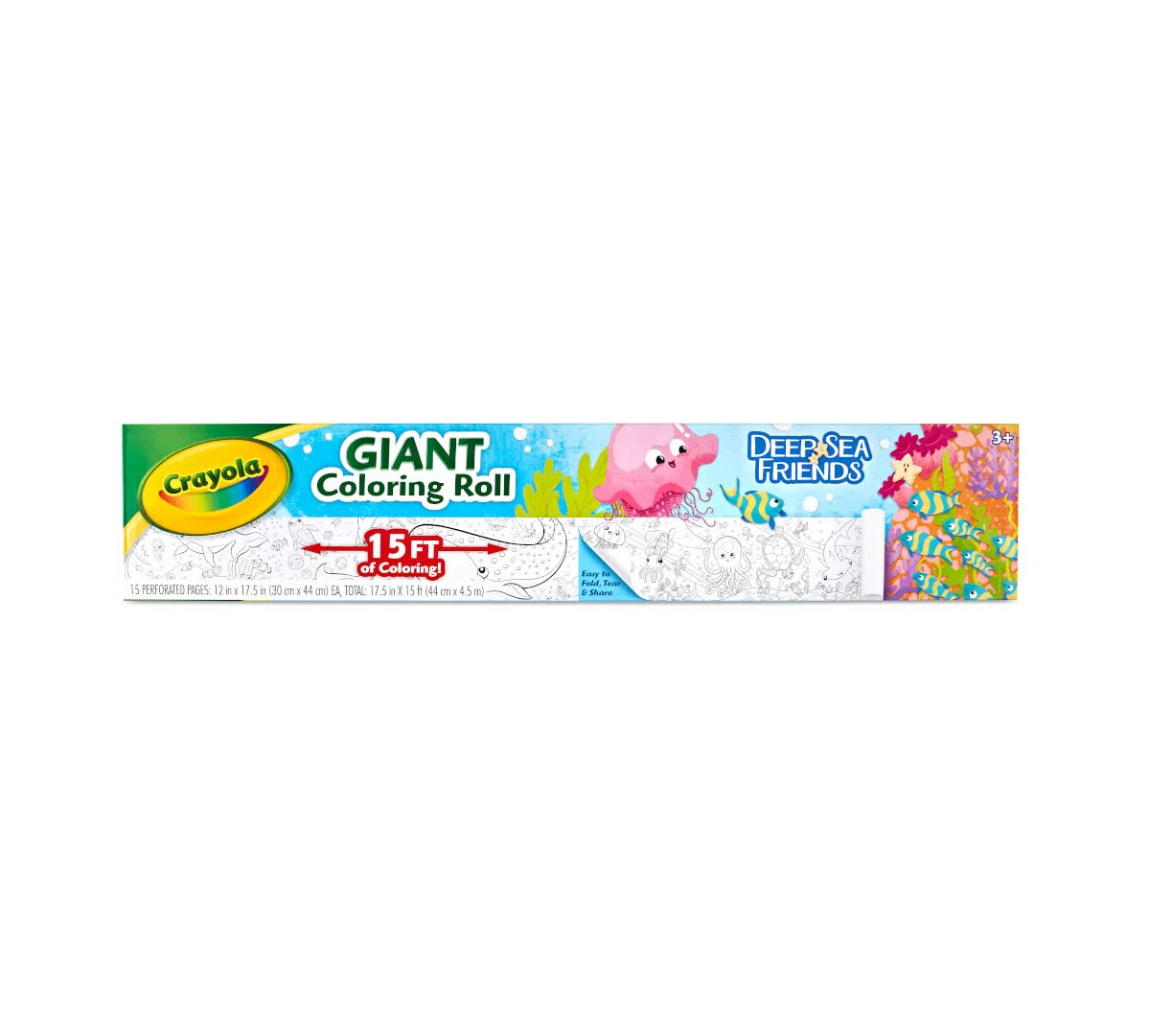 Crayola Deep Sea Friends Giant Coloring Roll CY04-2721 - Image 4