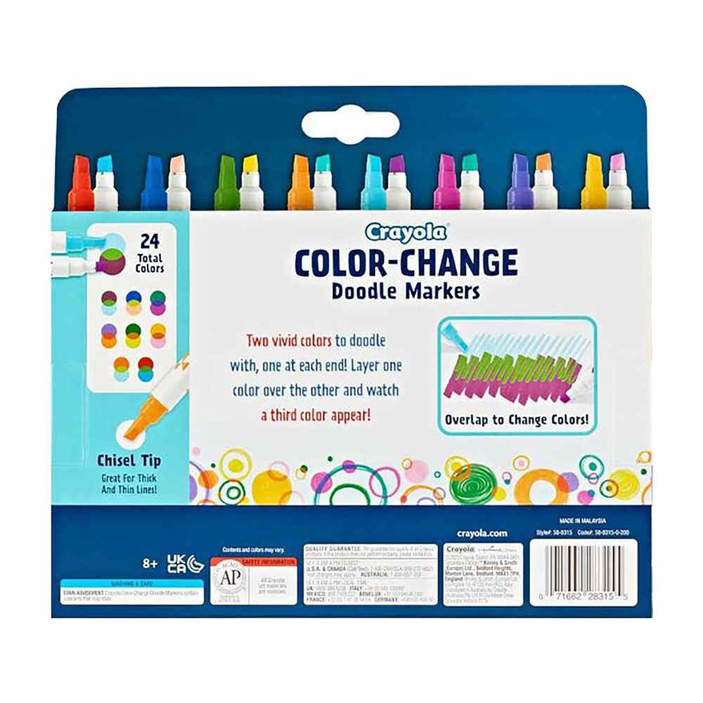 Crayola Doodle & Draw Color Change Doodle Marker 8ct CY58-8315 - Image 3