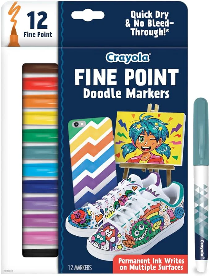 Crayola Doodle & Draw Fine Point Doodle Markers 12ct CY58-8312