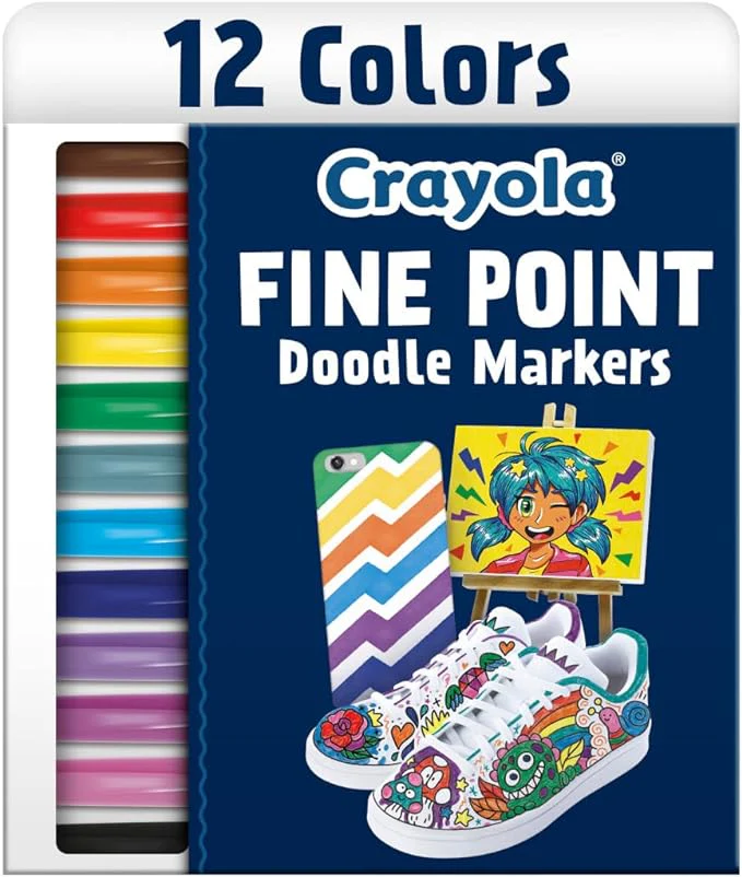 Crayola Doodle & Draw Fine Point Doodle Markers 12ct CY58-8312 - Image 7