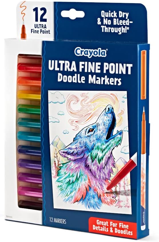 Crayola Doodle & Draw Ultra Fine Point Doodle Marker 12ct CY58-8313 - Image 3