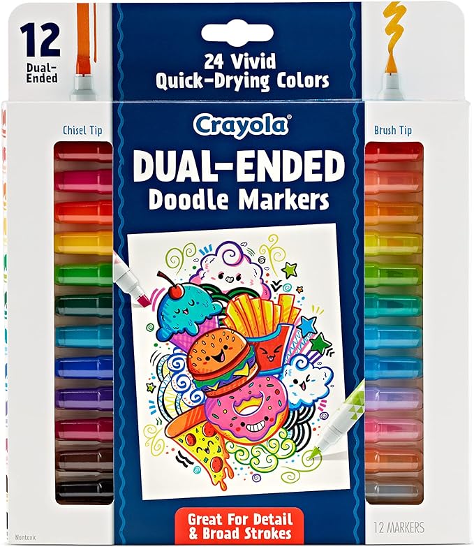 Crayola Dual Ended Doodle Marker 12ct CY58-8314