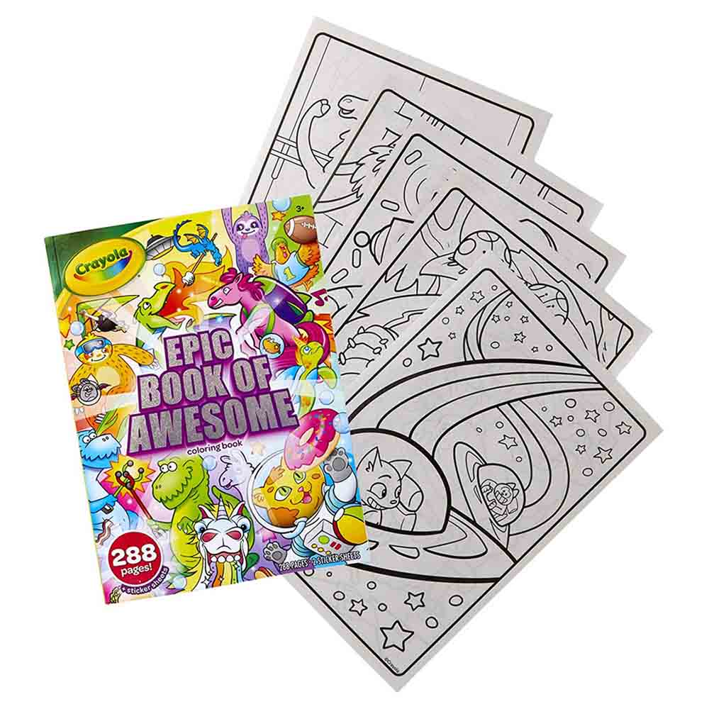 Crayola Epic Book of Awesome Colouring Book 288 pages 04-0585