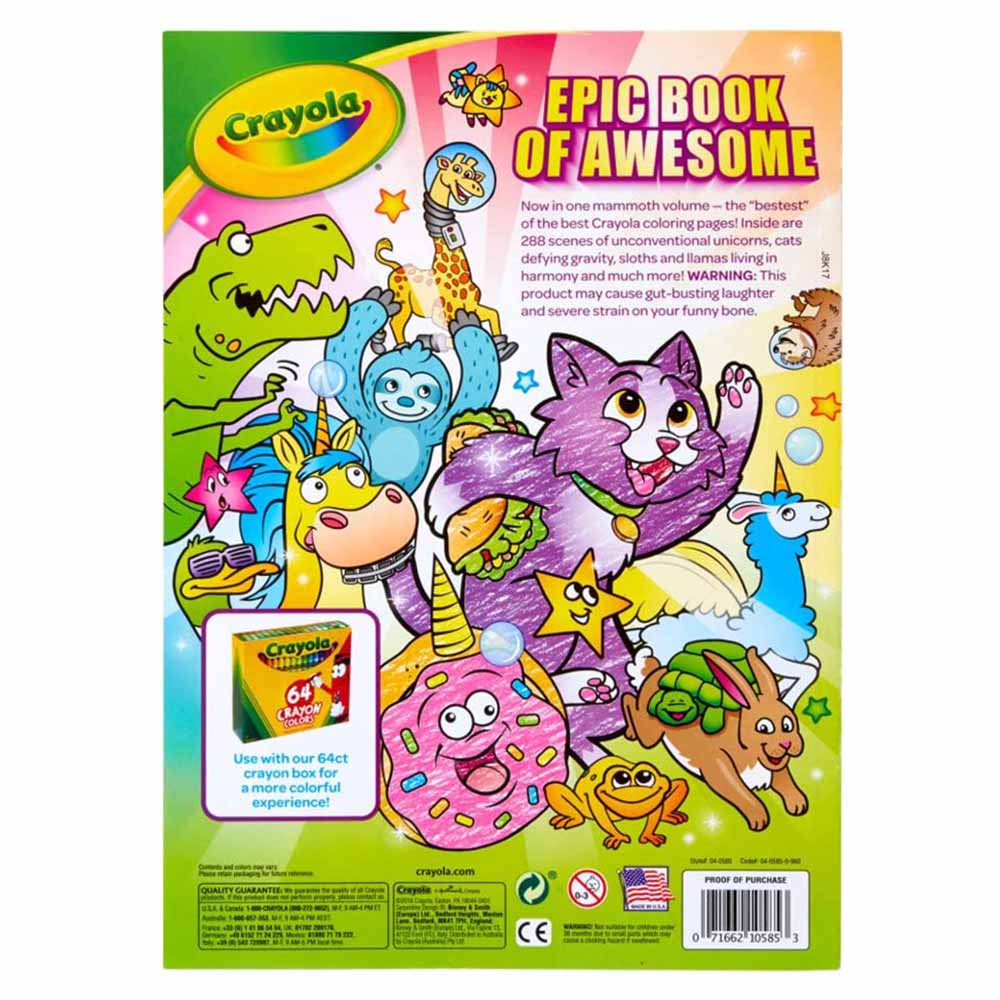 Crayola Epic Book of Awesome Colouring Book 288 pages 04-0585 - Image 2