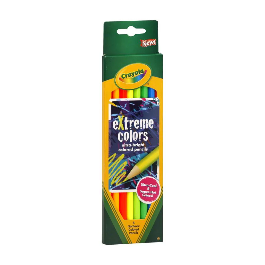 Crayola Extreme Colors Pencil Set 8 Pieces 68-1120