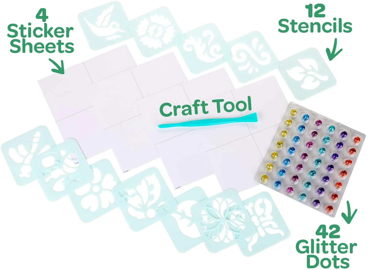 Crayola Glitter Dots Stencil Stickers 04-0628 - Image 3