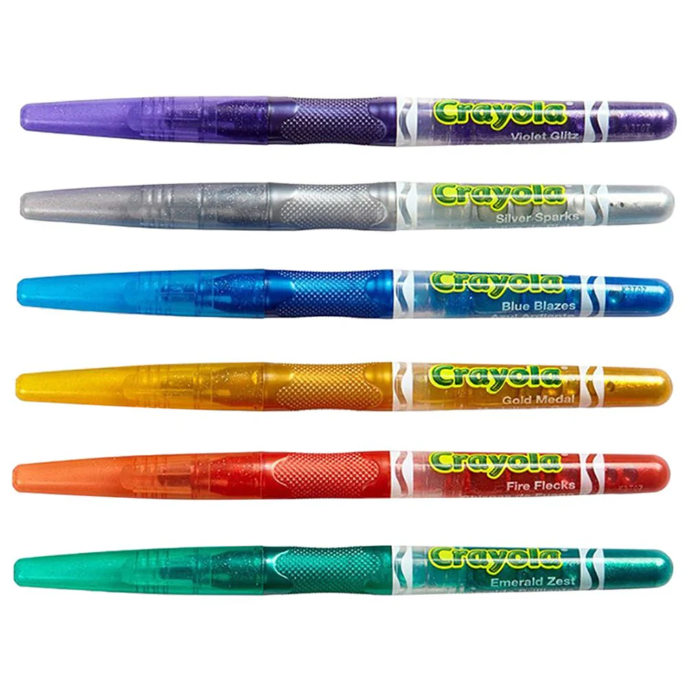 Crayola Glitter Markers Dazzling Colors 6ct CY58-8629 - Image 3