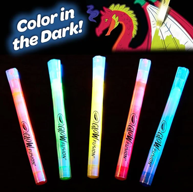 Crayola Glow Fusion Glow in The Dark Coloring Set with Markers Mythical Creature Coloring Pages CY74-7491 - Image 5