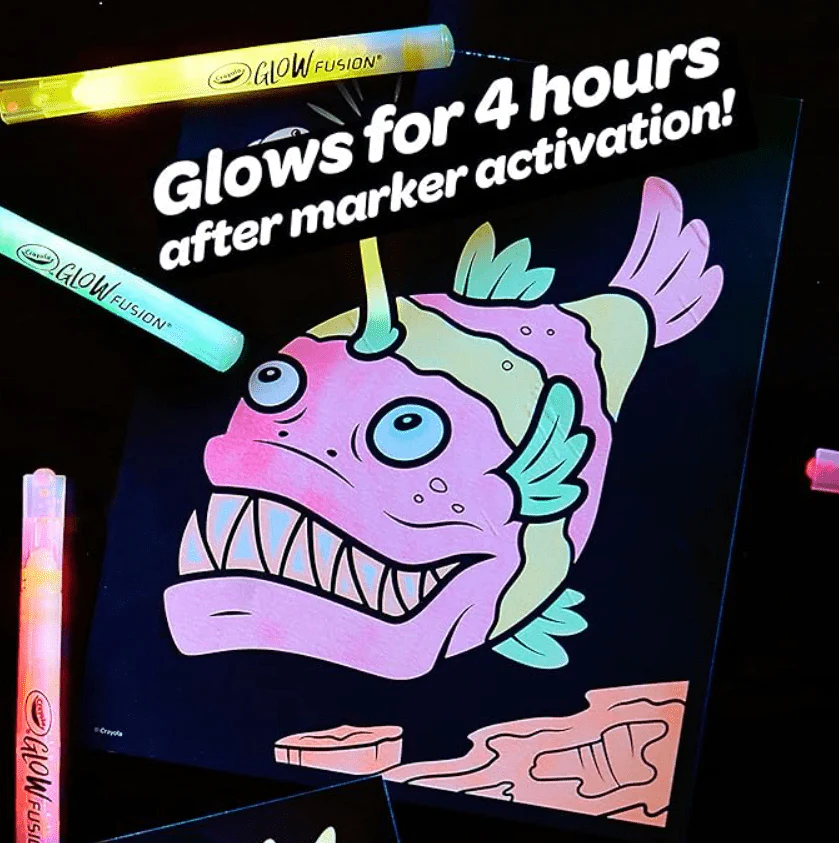Crayola Glow Fusion Marker Coloring Set -Deep Sea Creatures CY74-7493 - Image 3