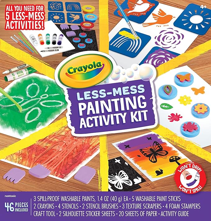 Crayola Less Mess Painting Activity Kit CY04-6941 - Image 7