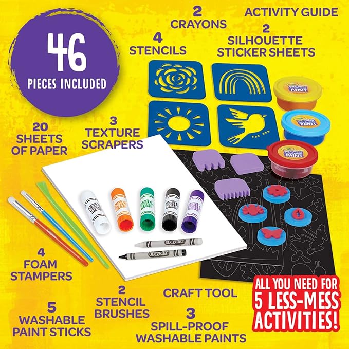 Crayola Less Mess Painting Activity Kit CY04-6941 - Image 5