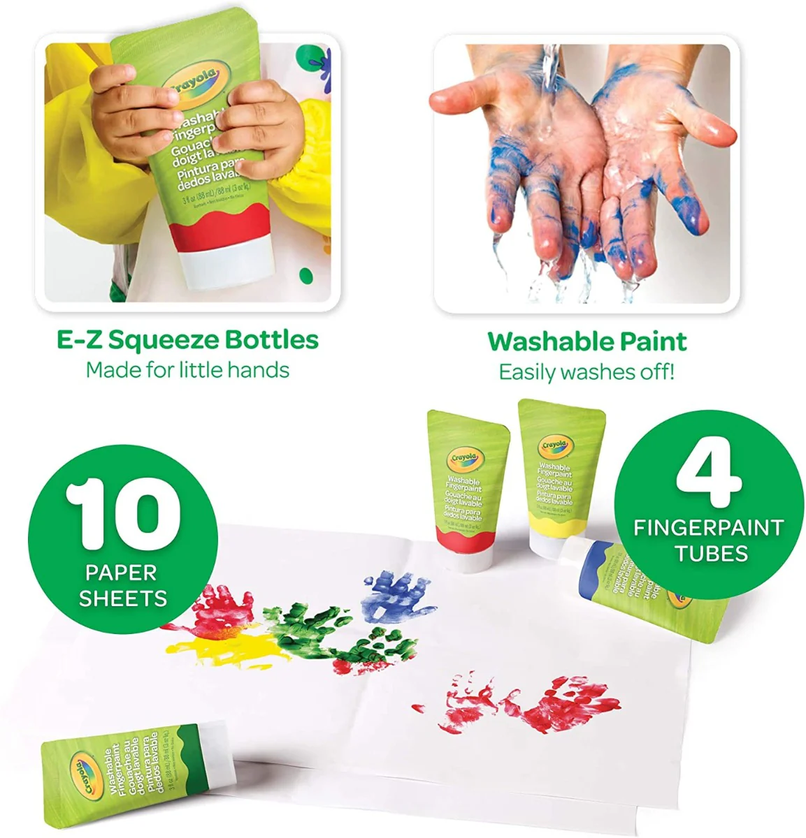 Crayola My First Fingerpaint Kit Washable Paint 81-1452 - Image 6
