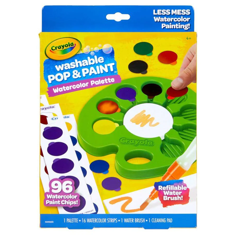 Crayola Pop & Paint Washable Watercolor Palette 96ct CY53-0505