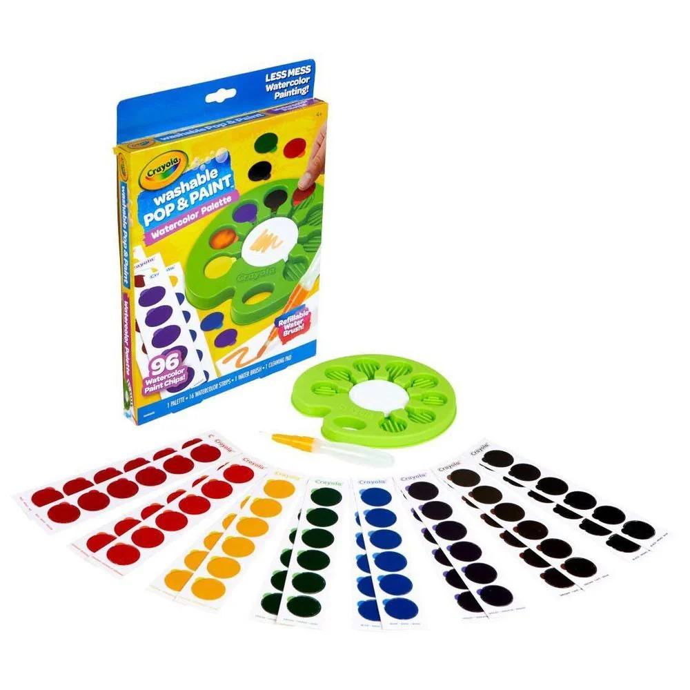 Crayola Pop & Paint Washable Watercolor Palette 96ct CY53-0505 - Image 2