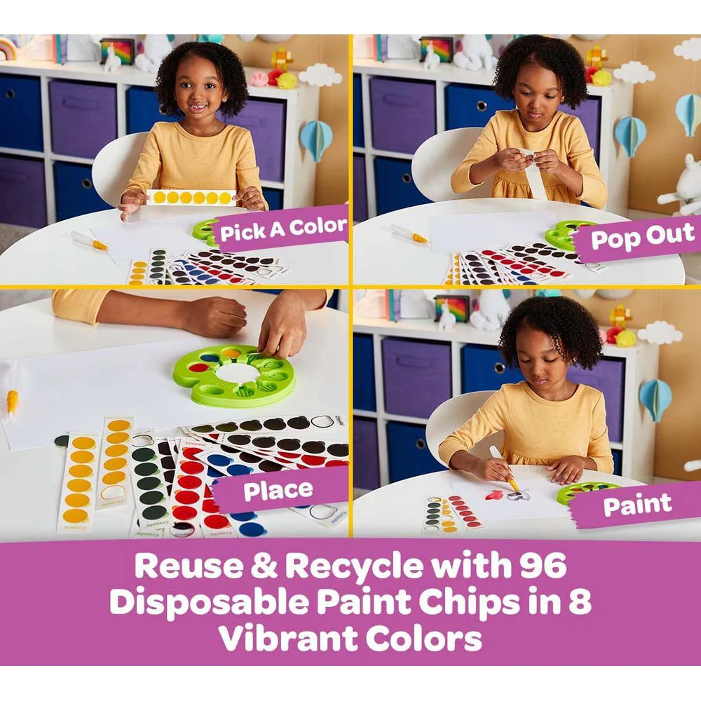Crayola Pop & Paint Washable Watercolor Palette 96ct CY53-0505 - Image 5