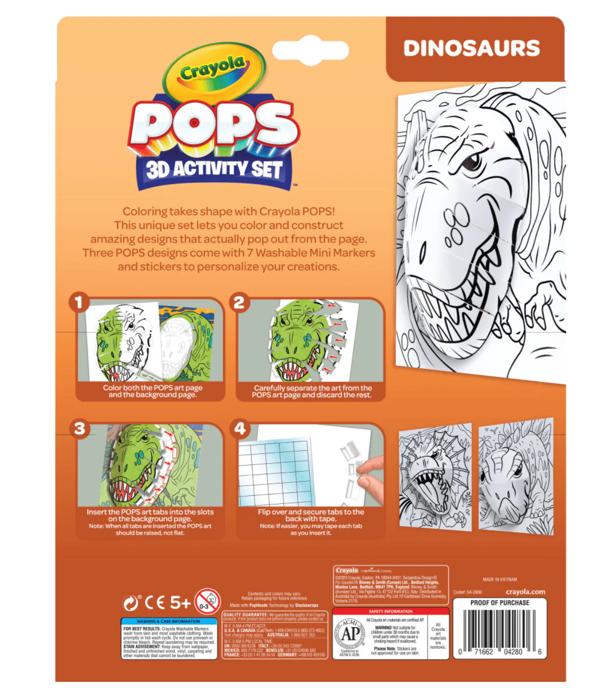 Crayola Pops 3D Activity Set - Dinosaur - Image 3