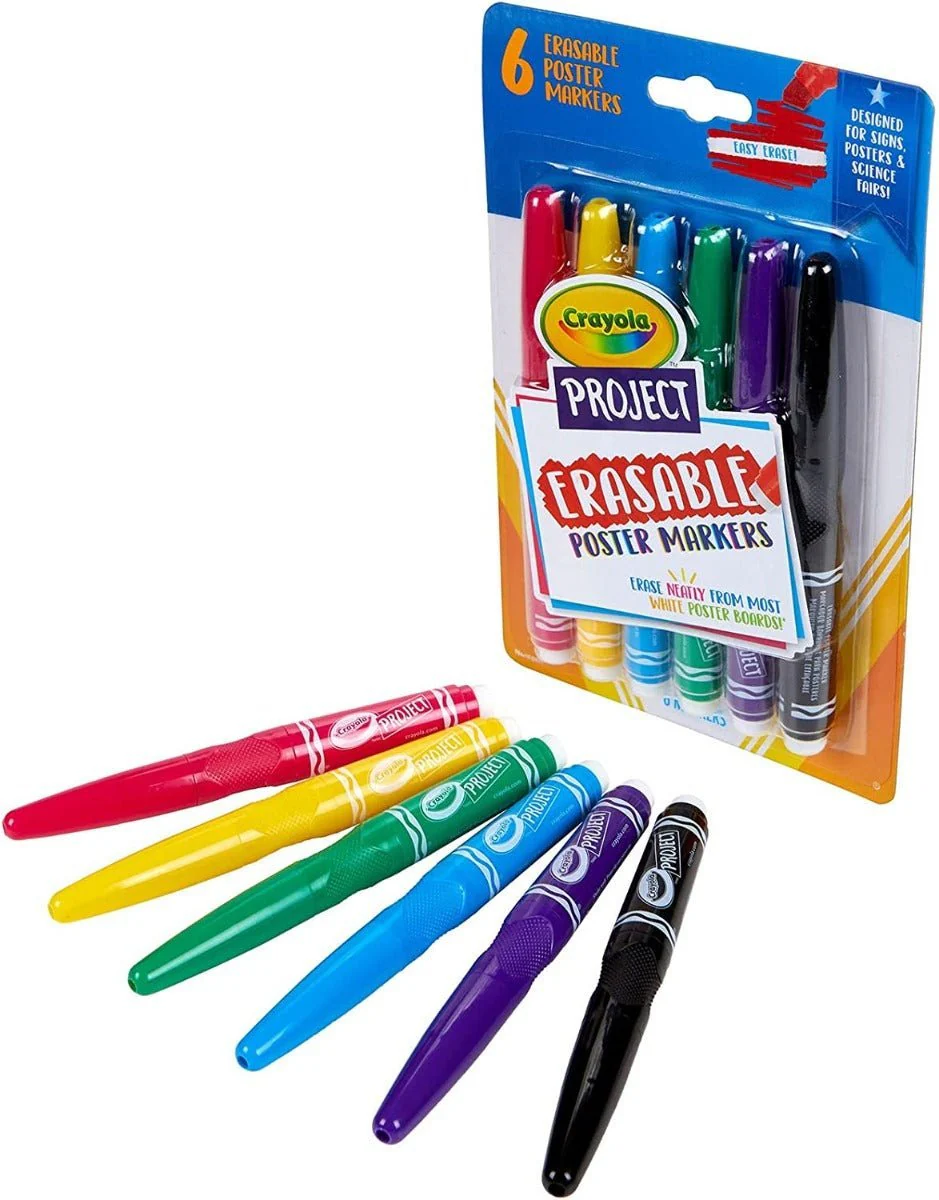 Crayola Project Erasable Poster Markers 6ct CY58-8371