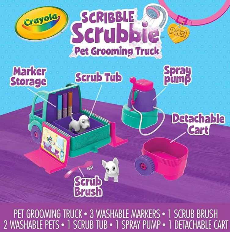 Crayola Scribble Scrubbie Grooming Truck CY74-7368 - Image 2