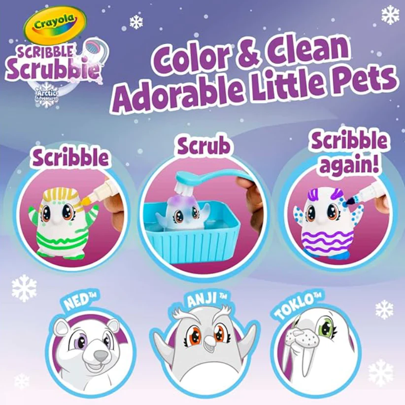 Crayola Scribble Scrubbie Pets Arctic Snow Explorer CY74-7479 - Image 3