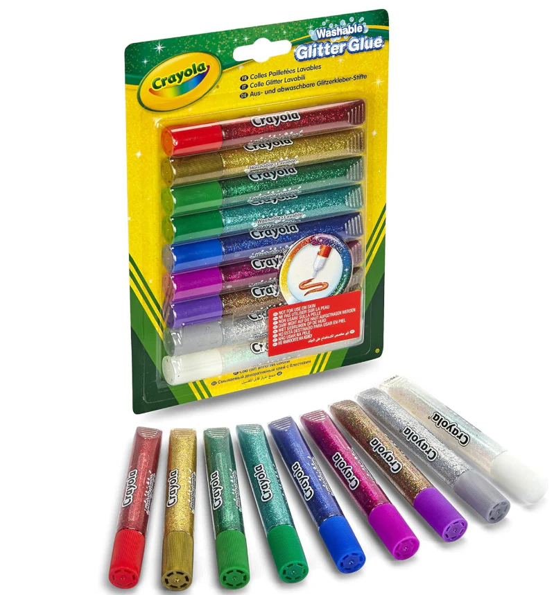 Crayola Washable Glitter Glue 9ct 69-3527 - Image 2