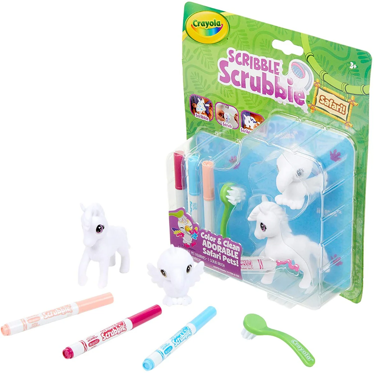 Crayola Scribble Scrubbie Safari Pets Toucan & Zebra 74-7288