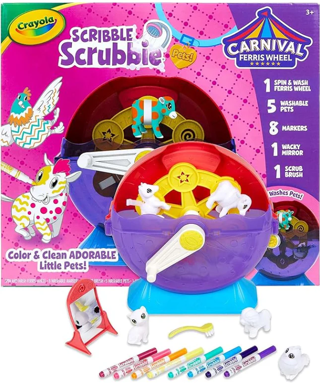 Crayola Scribble Scrubbies Pets Sping & Wash Carnival Playset CY74-7456 - Image 2