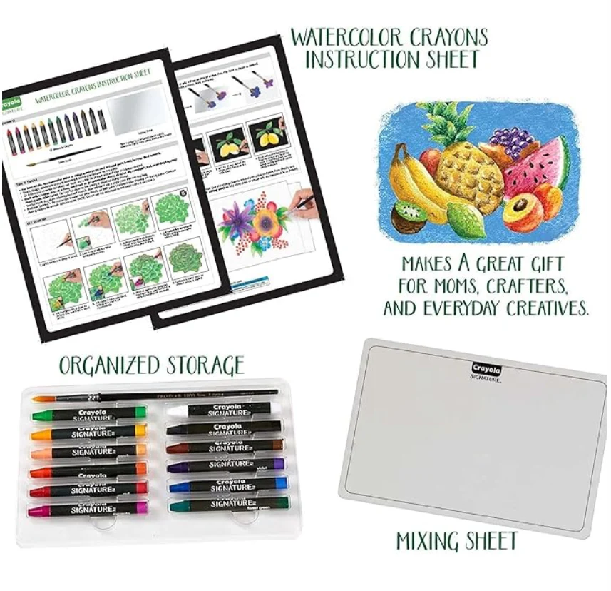 Crayola Signature Premium Watercolor Crayons Painting Set CY53-3500 - Image 3