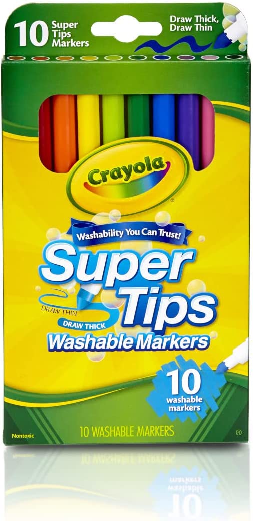 Crayola Super Tips Washable Fine Line Markers 10 Count CY58-8610