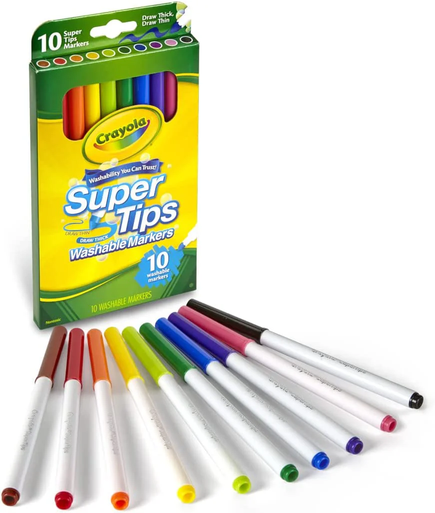 Crayola Super Tips Washable Fine Line Markers 10 Count CY58-8610 - Image 2