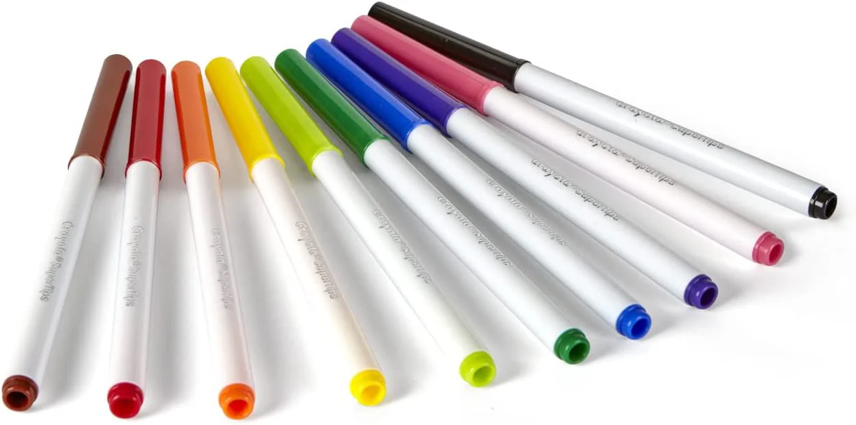 Crayola Super Tips Washable Fine Line Markers 10 Count CY58-8610 - Image 3