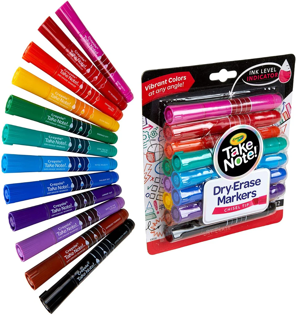 Crayola Take Note Chise Tip Whiteboard Markers 12 Pack CY58-6545 - Image 2