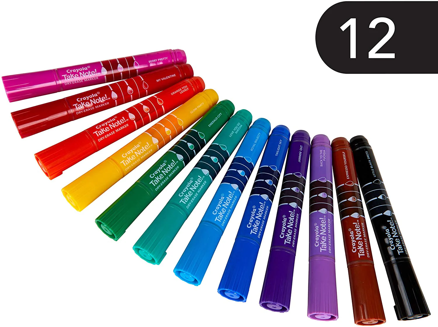 Crayola Take Note Chise Tip Whiteboard Markers 12 Pack CY58-6545 - Image 3