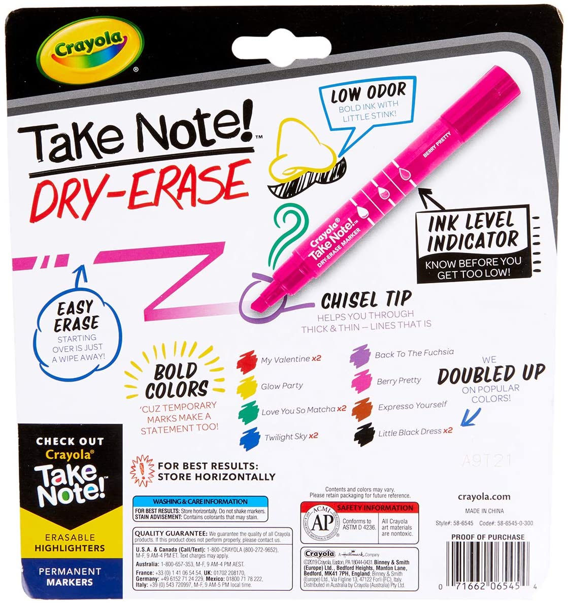 Crayola Take Note Chise Tip Whiteboard Markers 12 Pack CY58-6545 - Image 5