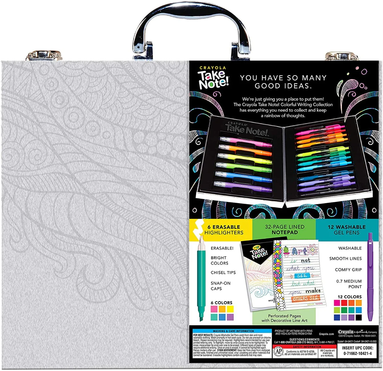 Crayola Take Note! Colorful Writing Art Case 04-0421 - Image 4