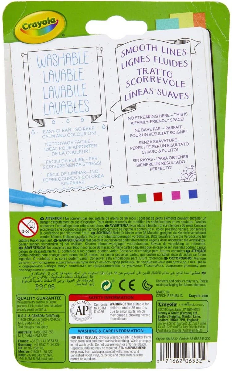 Crayola Take Note Felt-Tip Pens 6 Pack CY58-6532 - Image 2