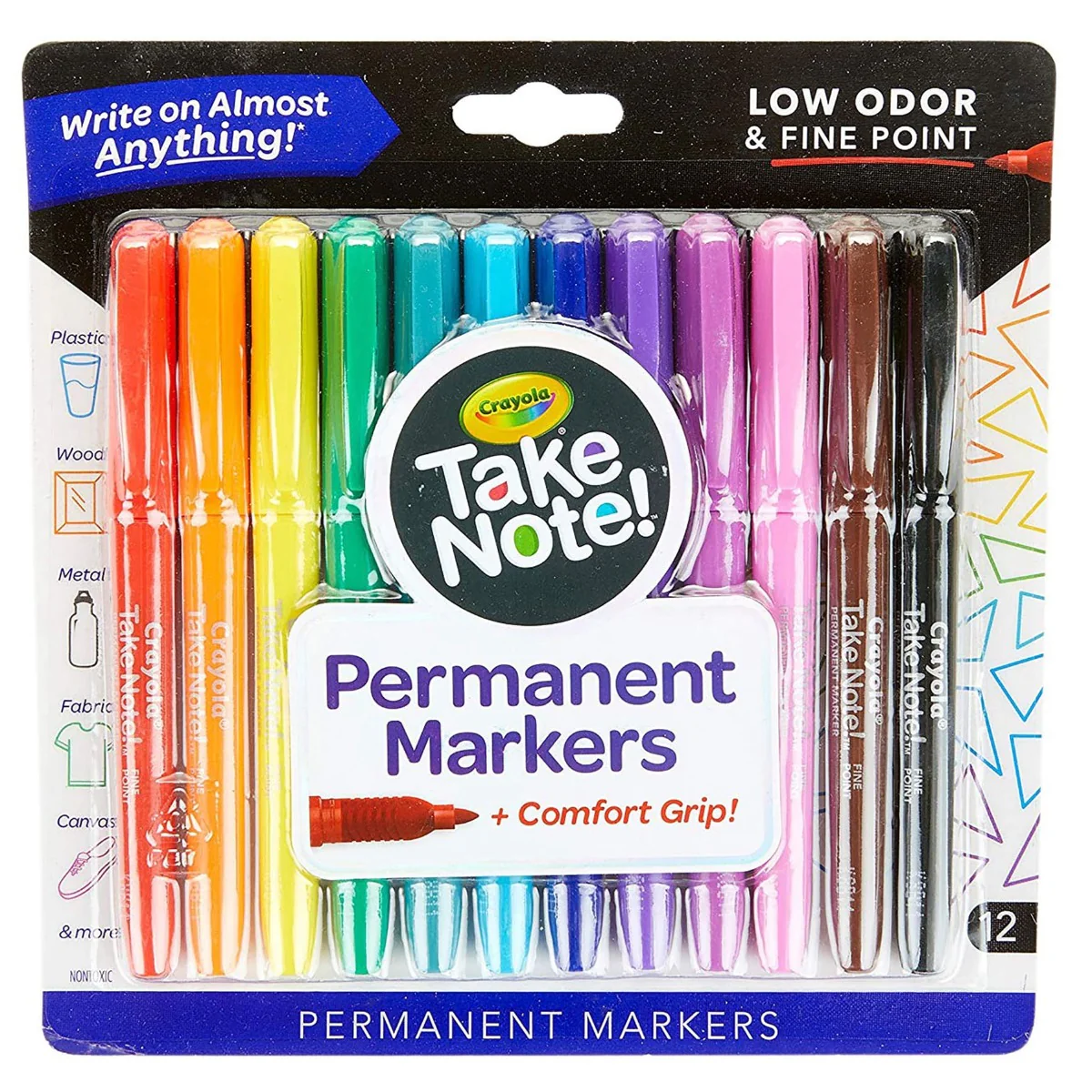 Crayola Take Note Permanent Markers Fine Point 58-6539 - Image 8