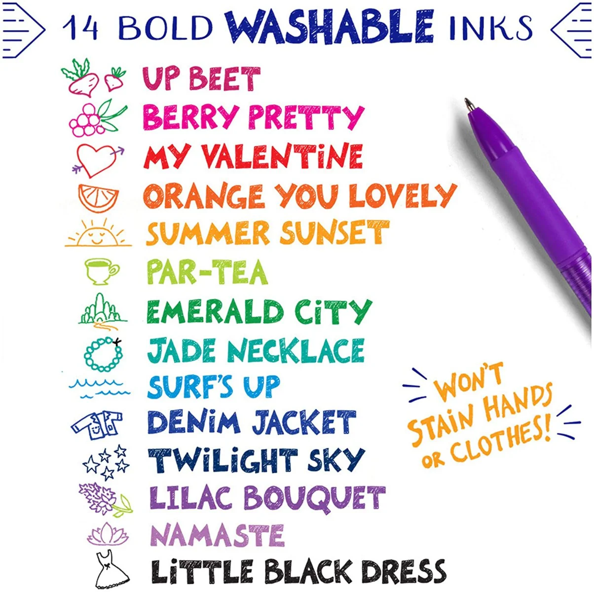 Crayola Take Note Washable Gel Pens 14pk CY58-6414 - Image 4