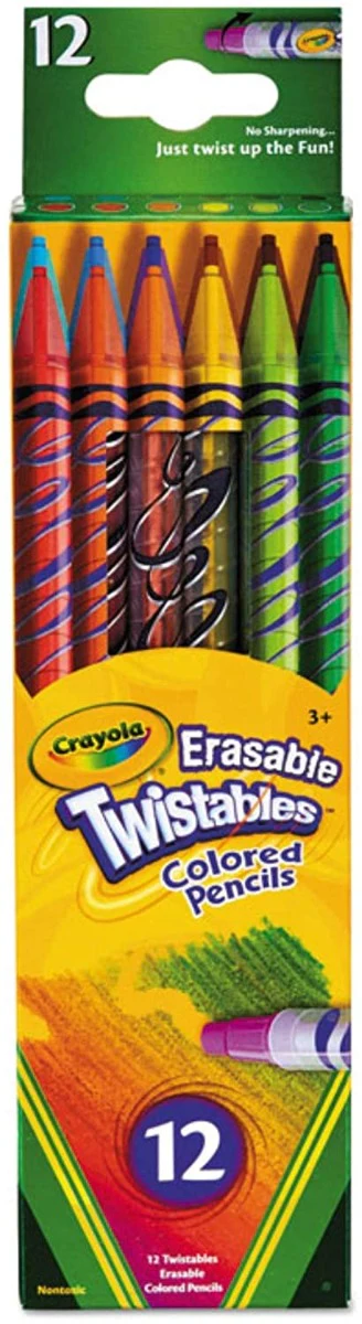 Crayola Twistable Colored Pencil Clear Barrel 12 Pack CY68-7508 - Image 2