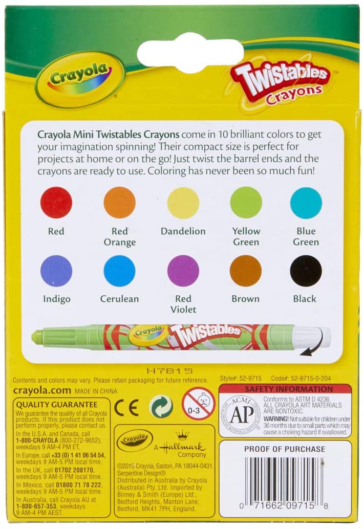 Crayola Twistables Crayons Coloring Set 52-9715
