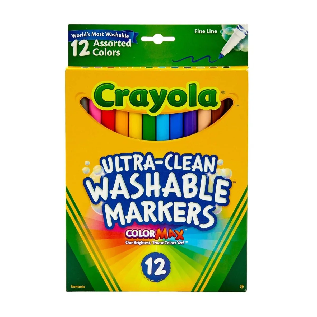 Crayola Ultra-clean Fine Line Markers 12 Pack 58-7813