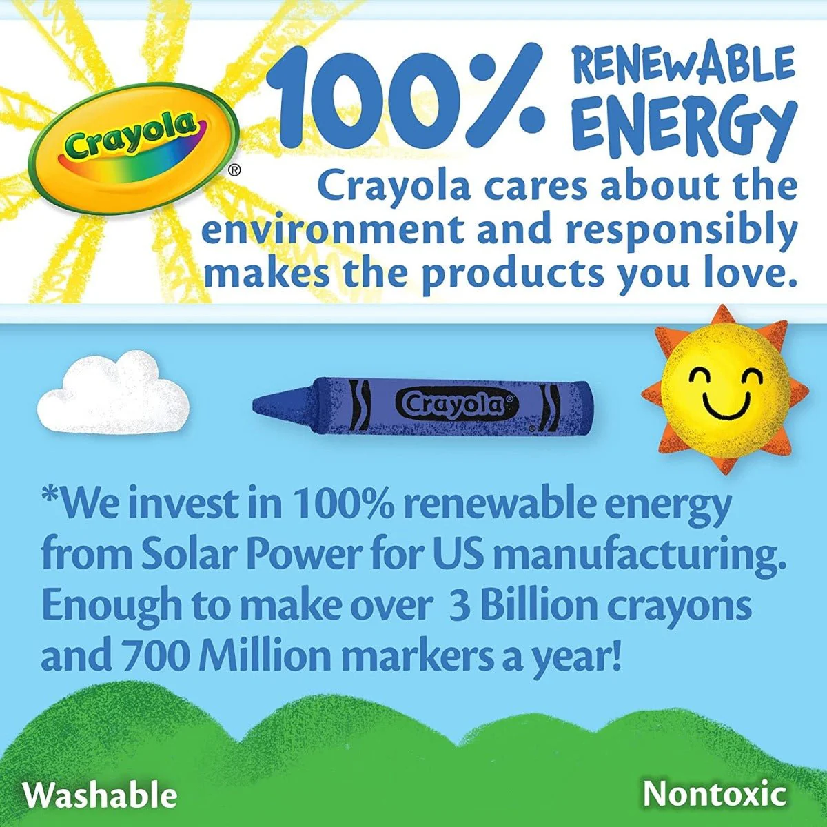 Crayola Ultra Clean Washable Crayons Color Max 24ct CY52-6924 - Image 5