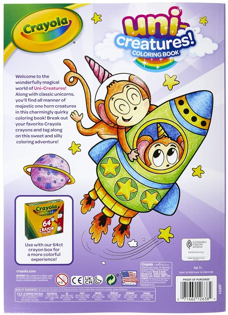 Crayola Uni-Creatures Coloring Book 04-2638 - Image 6