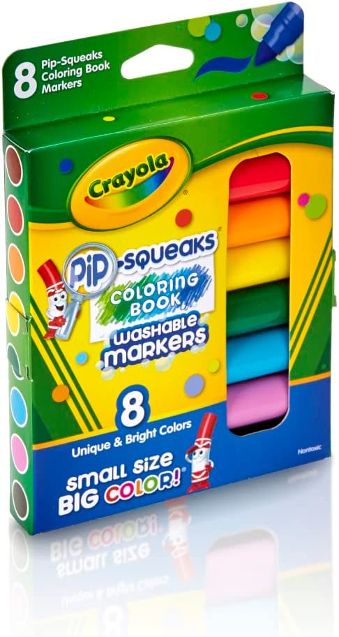 Crayola Washable Coloring Book Pip-Squeaks Markers 8ct CY58-8704 - Image 2