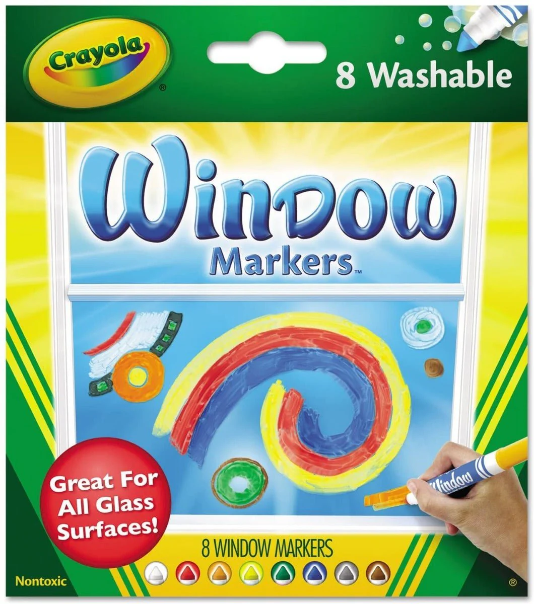 Crayola Washable Crystal Effects Window Markers 8ct 58-8174 - Image 3