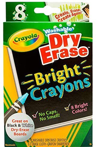 Crayola Washable Dry-Erase Large Bright Crayons 8ct 98-5202