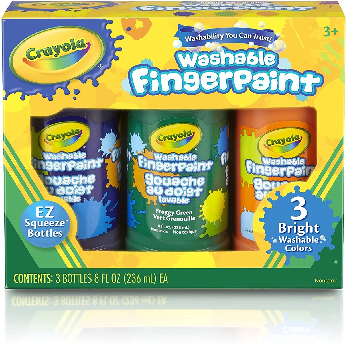 Crayola Washable Finger Paint 3 pack 55-1311 - Image 3
