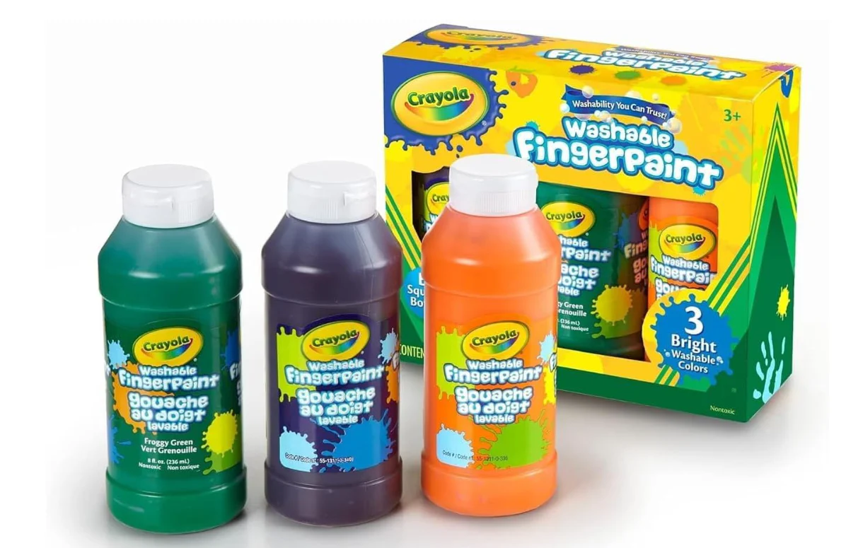 Crayola Washable Fingerpaints Bold Colors 3ct 8oz 55-1310 - Image 2