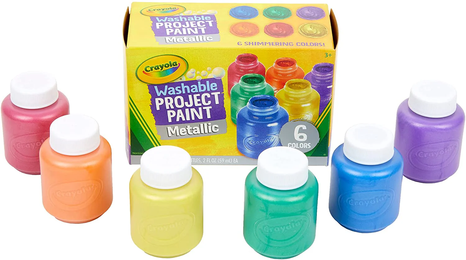 Crayola Washable Kids Paint Metallic 2oz 6ct 54-5000