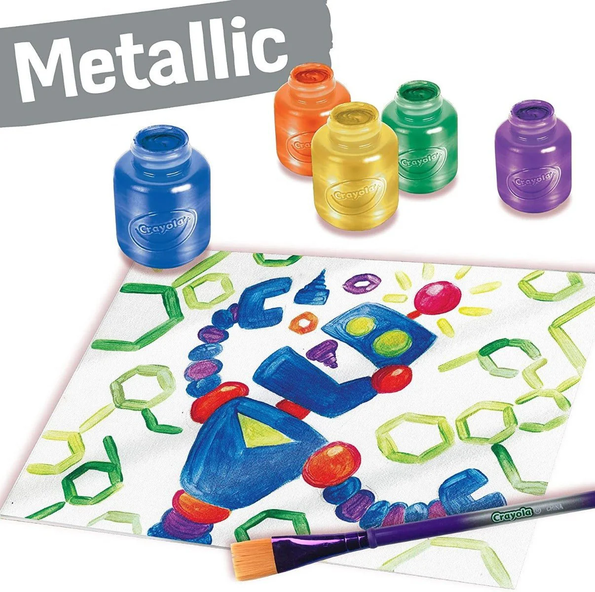 Crayola Washable Kids Paint Metallic 2oz 6ct 54-5000 - Image 5