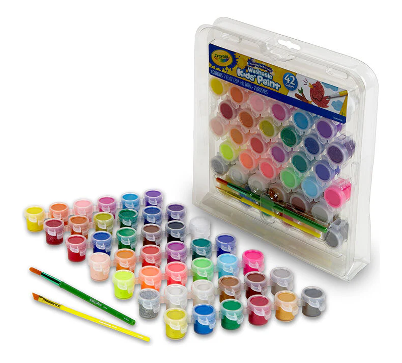 Crayola Washable Kids Paint - Paint Pot Set of 42 CY04-0157 - Image 2